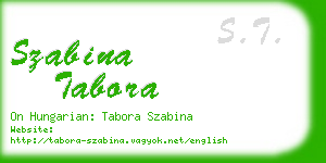 szabina tabora business card